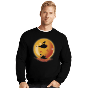Shirts Crewneck Sweater, Unisex / Small / Black Goku on Sunset