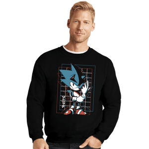 Shirts Crewneck Sweater, Unisex / Small / Black 3D Hedgehog