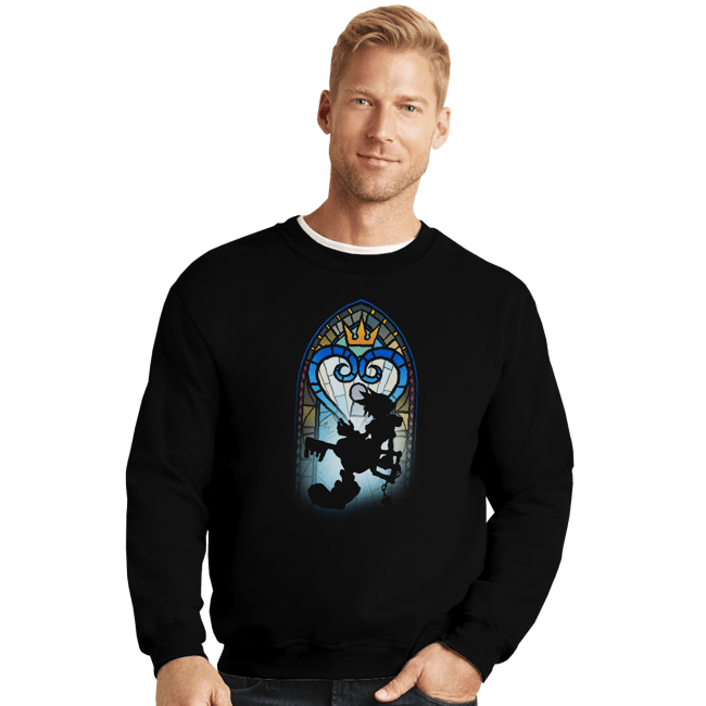 Shirts Crewneck Sweater, Unisex / Small / Black Kingdom Hearts