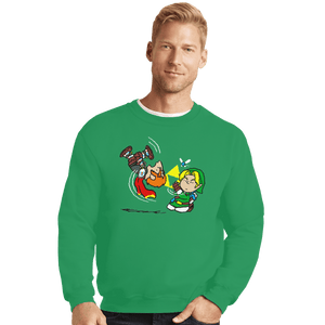 Shirts Crewneck Sweater, Unisex / Small / Irish Green The Triforge Gag