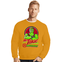 Load image into Gallery viewer, Daily_Deal_Shirts Crewneck Sweater, Unisex / Small / Gold Mr. Toxie
