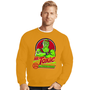 Daily_Deal_Shirts Crewneck Sweater, Unisex / Small / Gold Mr. Toxie