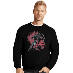 Daily_Deal_Shirts Crewneck Sweater, Unisex / Small / Black Metal Brotherhood