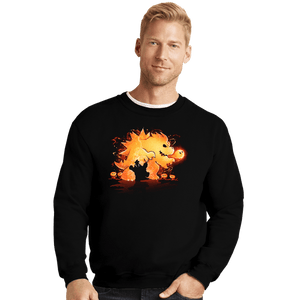Daily_Deal_Shirts Crewneck Sweater, Unisex / Small / Black Super Dragon Evolution