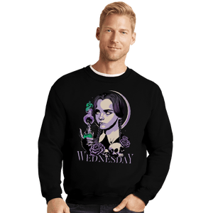 Shirts Crewneck Sweater, Unisex / Small / Black Wednesday Addams