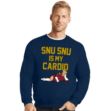 Load image into Gallery viewer, Shirts Crewneck Sweater, Unisex / Small / Navy Snu Snu Is My Cardio
