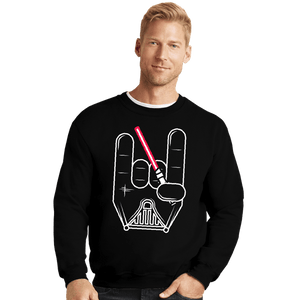 Shirts Crewneck Sweater, Unisex / Small / Black Darth Rock