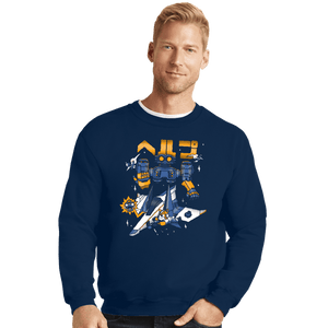 Secret_Shirts Crewneck Sweater, Unisex / Small / Navy Space Troubles