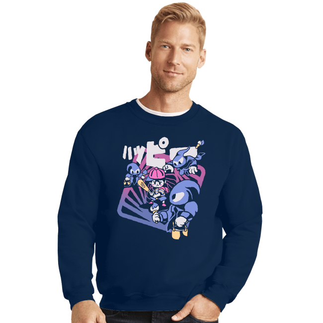 Secret_Shirts Crewneck Sweater, Unisex / Small / Navy Happy Attack