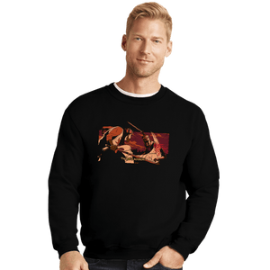 Daily_Deal_Shirts Crewneck Sweater, Unisex / Small / Black Tis' But A Scratch