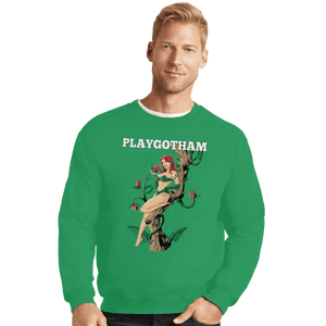 Shirts Crewneck Sweater, Unisex / Small / Irish Green Playgotham Ivy