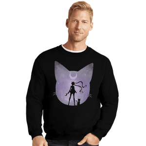 Shirts Crewneck Sweater, Unisex / Small / Black Pretty Guardian