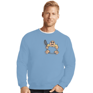 Shirts Crewneck Sweater, Unisex / Small / Powder Blue Baby Pocket