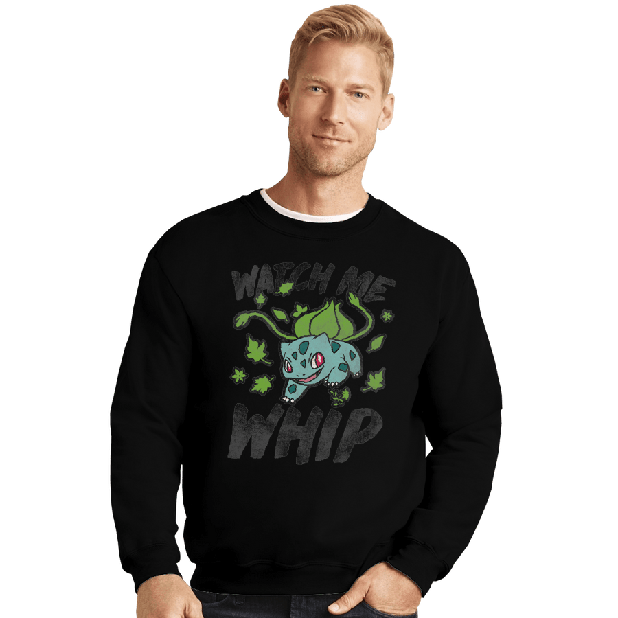 Shirts Crewneck Sweater, Unisex / Small / Black Watch Me Whip