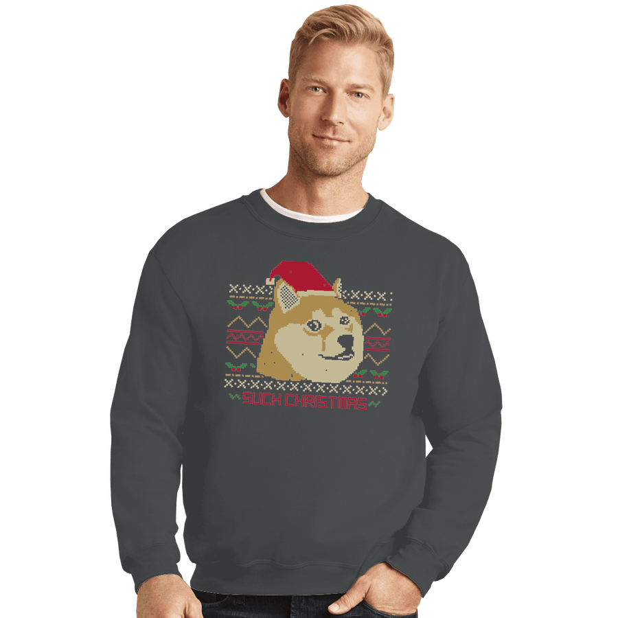 Shirts Crewneck Sweater, Unisex / Small / Charcoal Such Christmas