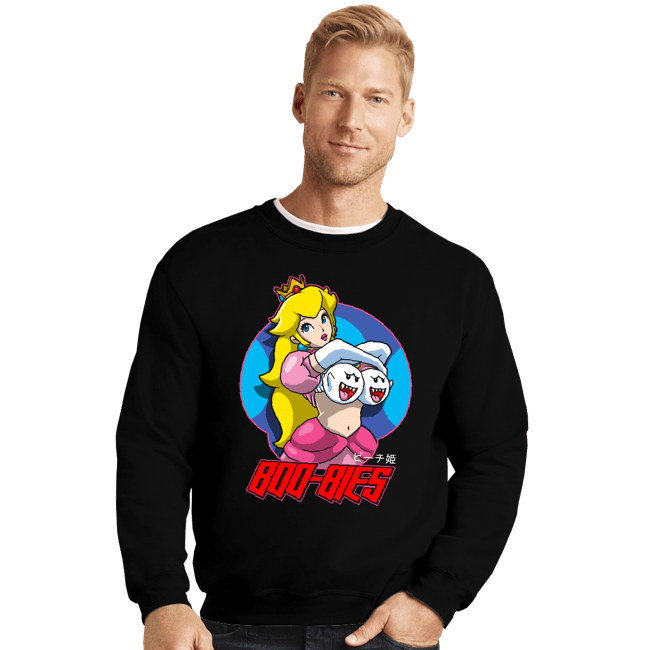 Secret_Shirts Crewneck Sweater, Unisex / Small / Black BoooBies