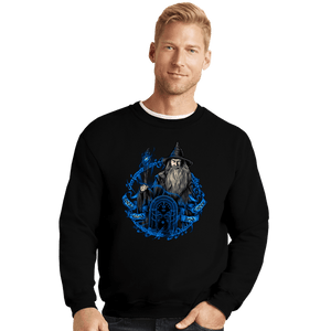 Daily_Deal_Shirts Crewneck Sweater, Unisex / Small / Black The Gray Wizard