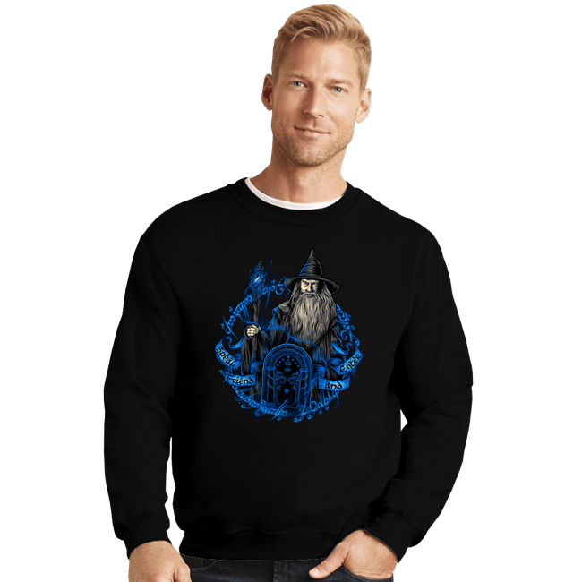 Daily_Deal_Shirts Crewneck Sweater, Unisex / Small / Black The Gray Wizard