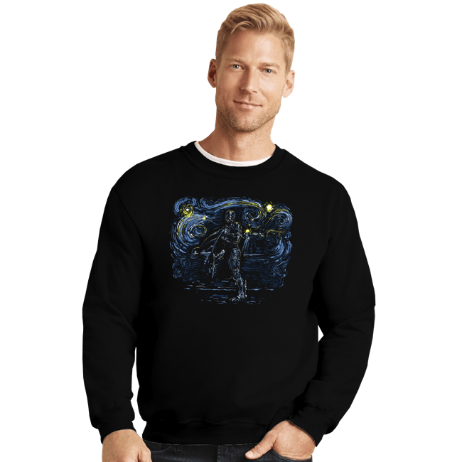 Secret_Shirts Crewneck Sweater, Unisex / Small / Black Starry Cop