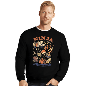 Daily_Deal_Shirts Crewneck Sweater, Unisex / Small / Black Ninja Starter Pack