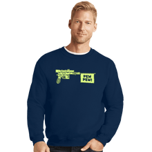 Load image into Gallery viewer, Daily_Deal_Shirts Crewneck Sweater, Unisex / Small / Navy PEW PEW!
