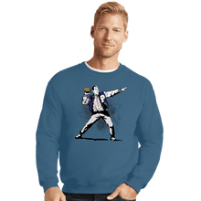 Load image into Gallery viewer, Daily_Deal_Shirts Crewneck Sweater, Unisex / Small / Indigo Blue Touchdown

