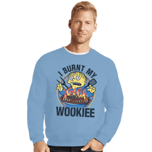 Load image into Gallery viewer, Daily_Deal_Shirts Crewneck Sweater, Unisex / Small / Powder Blue Burnt Wookiee
