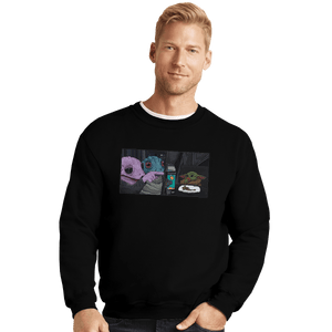 Secret_Shirts Crewneck Sweater, Unisex / Small / Black Frog Yelling At Child