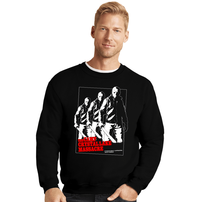 Daily_Deal_Shirts Crewneck Sweater, Unisex / Small / Black The Crystal Lake Massacre