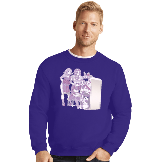 Daily_Deal_Shirts Crewneck Sweater, Unisex / Small / Violet Maid Arcade