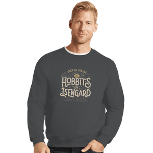 Shirts Crewneck Sweater, Unisex / Small / Charcoal Taking The Hobbits To Isengard