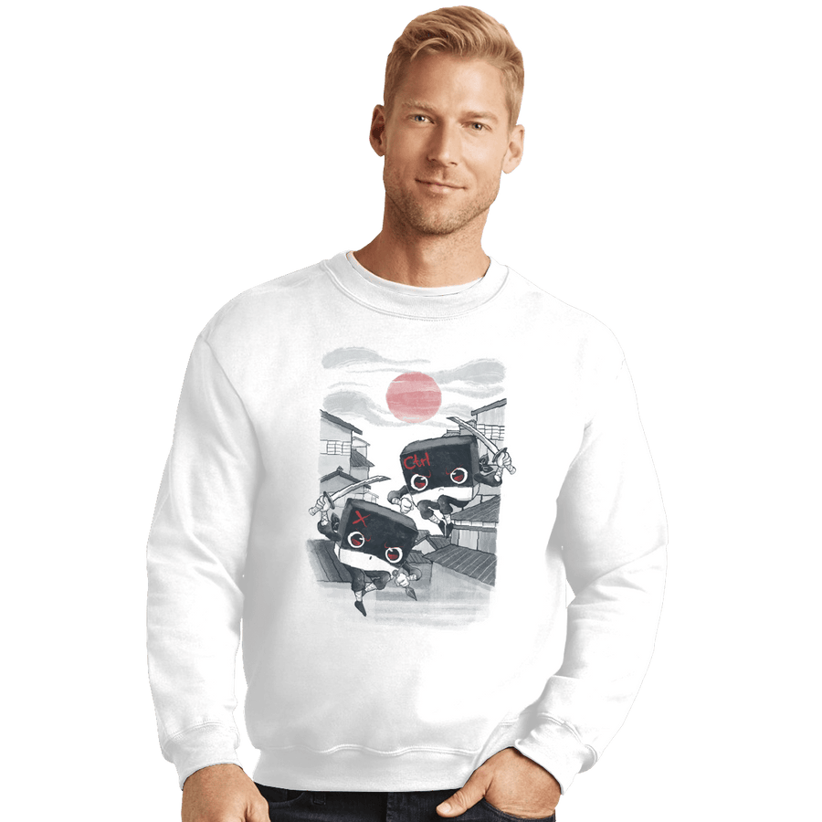 Shirts Crewneck Sweater, Unisex / Small / White Ctrl Ninjas