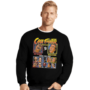 Shirts Crewneck Sweater, Unisex / Small / Black Cage Fighter