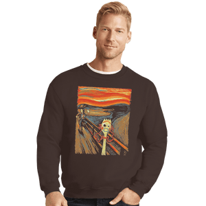 Shirts Crewneck Sweater, Unisex / Small / Dark Chocolate Screaming Forky