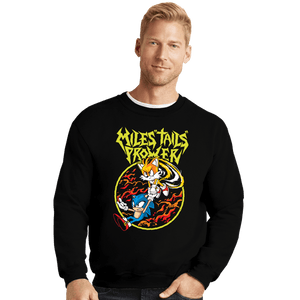Daily_Deal_Shirts Crewneck Sweater, Unisex / Small / Black Miles Per Hour