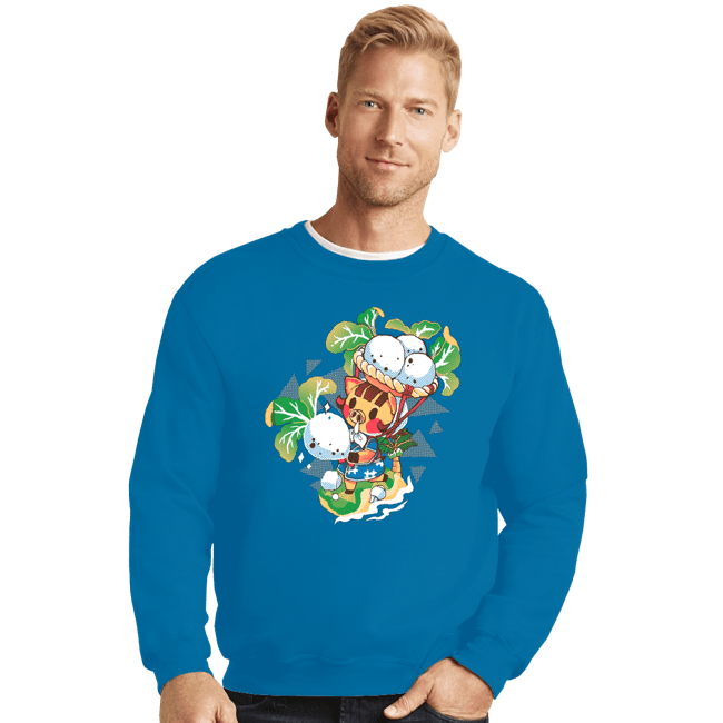 Shirts Crewneck Sweater, Unisex / Small / Sapphire Stalk Girl