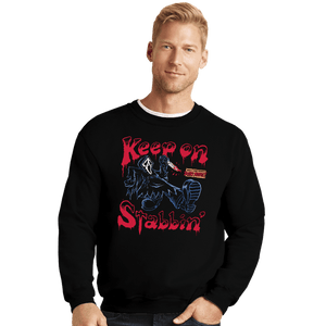 Secret_Shirts Crewneck Sweater, Unisex / Small / Black Keep On Stabbin' Ghost