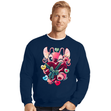 Load image into Gallery viewer, Daily_Deal_Shirts Crewneck Sweater, Unisex / Small / Navy Love Valentine
