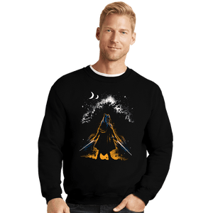 Daily_Deal_Shirts Crewneck Sweater, Unisex / Small / Black Twin Blade Fulcrum