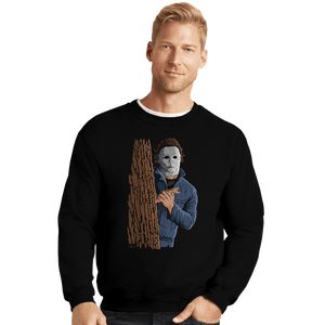 Daily_Deal_Shirts Crewneck Sweater, Unisex / Small / Black Eager Killer