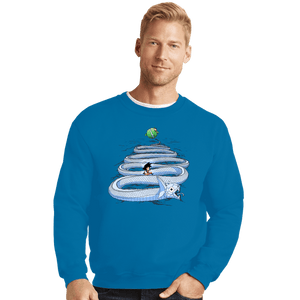 Shirts Crewneck Sweater, Unisex / Small / Sapphire Goku Way