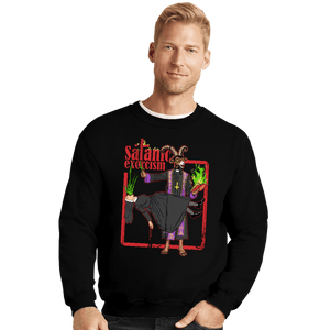 Shirts Crewneck Sweater, Unisex / Small / Black Satanic Exorcism