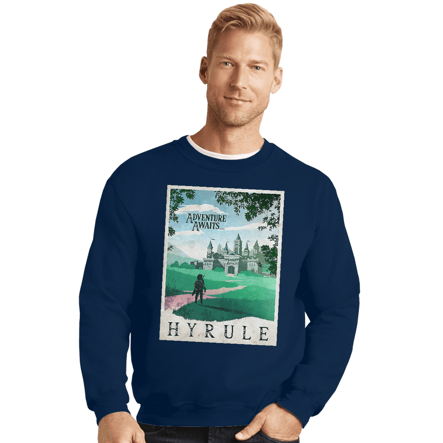 Shirts Crewneck Sweater, Unisex / Small / Navy Visit Hyrule