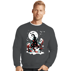 Daily_Deal_Shirts Crewneck Sweater, Unisex / Small / Charcoal Christmas Nightmare