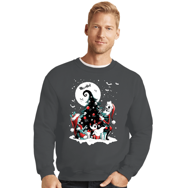 Daily_Deal_Shirts Crewneck Sweater, Unisex / Small / Charcoal Christmas Nightmare