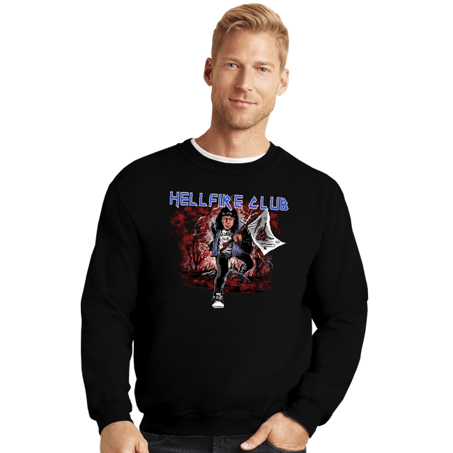 Secret_Shirts Crewneck Sweater, Unisex / Small / Black Hellfire Metal