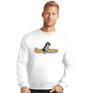Shirts Crewneck Sweater, Unisex / Small / White Fresh Princess Of Agrabah