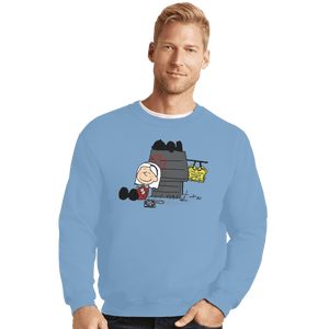 Shirts Crewneck Sweater, Unisex / Small / Powder Blue Sabrina Brown
