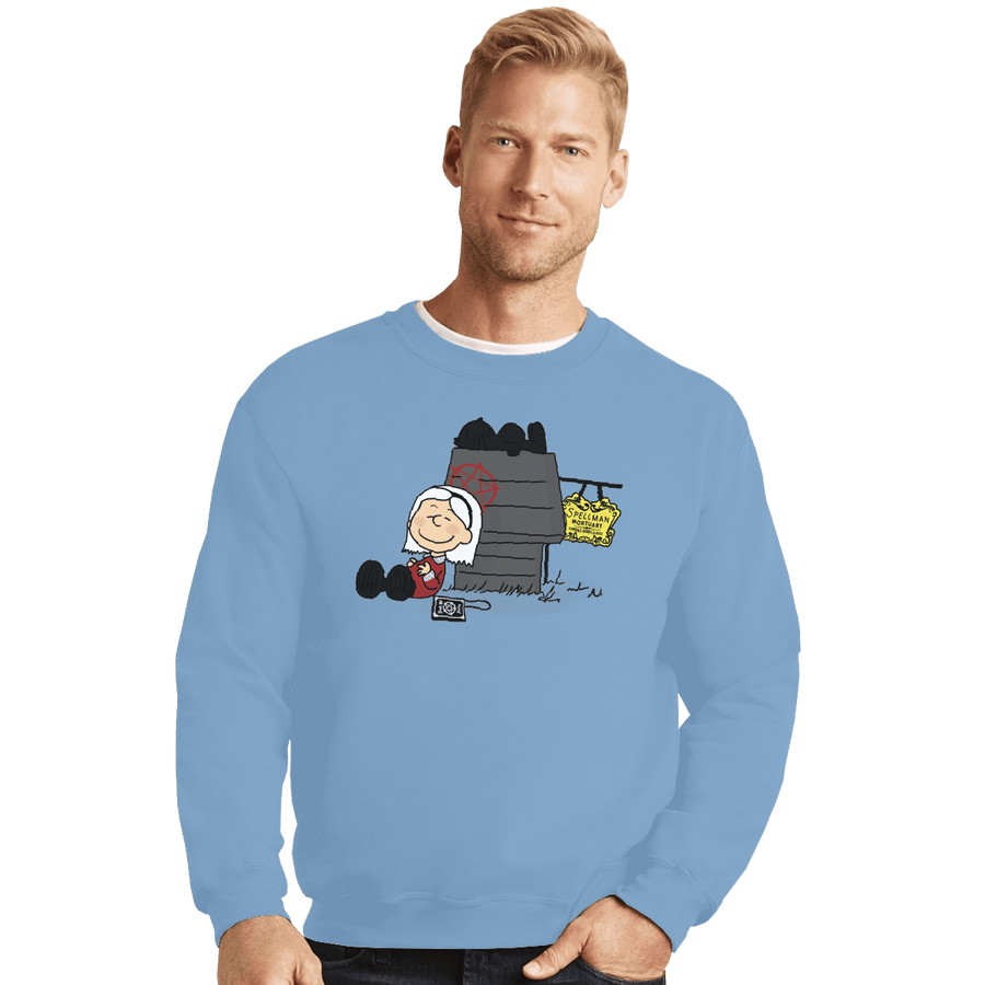 Shirts Crewneck Sweater, Unisex / Small / Powder Blue Sabrina Brown
