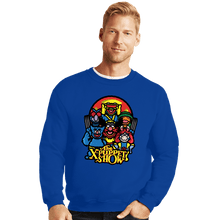 Load image into Gallery viewer, Daily_Deal_Shirts Crewneck Sweater, Unisex / Small / Royal Blue The X-Puppet Show
